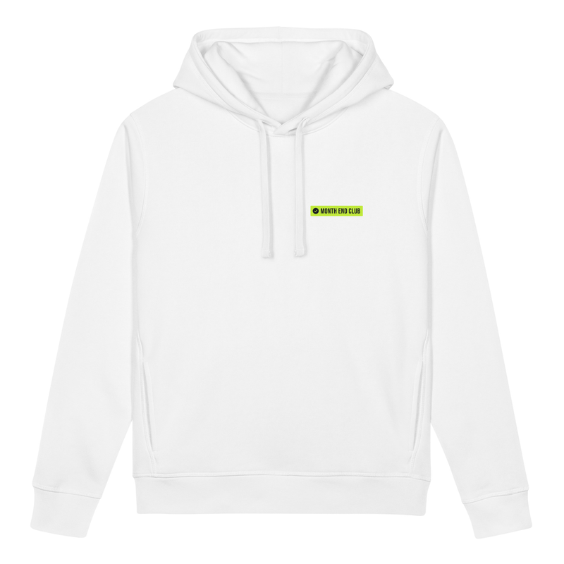 Month End Club Logo Hoodie – White