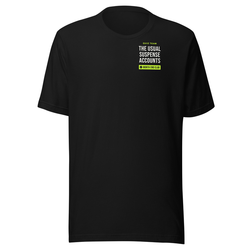 Pub Quiz Team Tee in Black – The Usual Suspense Accounts