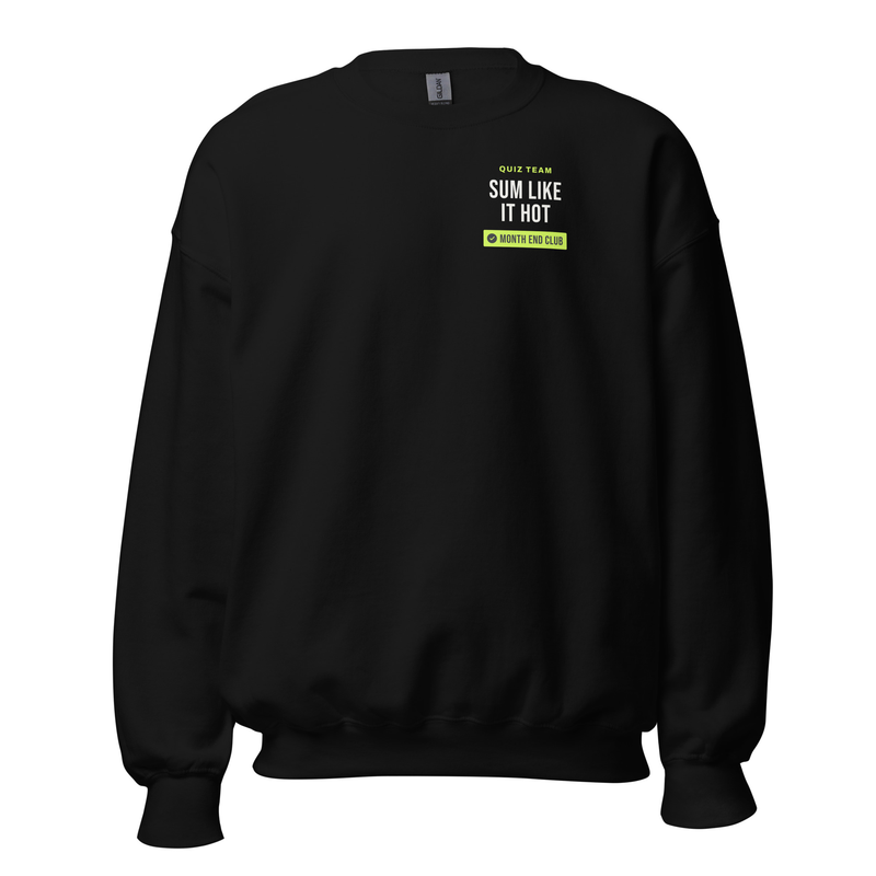 Pub Quiz Team Sweatshirt – Black – Sum Like It Hot
