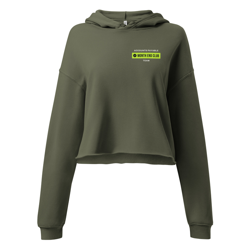 Team Cropped Hoodie – Military Green – Accounts Payable