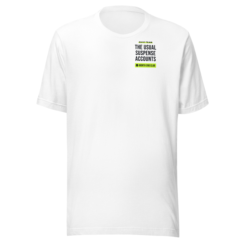 Pub Quiz Team Tee in White – The Usual Suspense Accounts