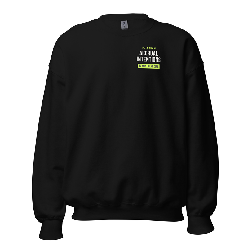 Pub Quiz Team Sweatshirt – Black – Accrual Intentions