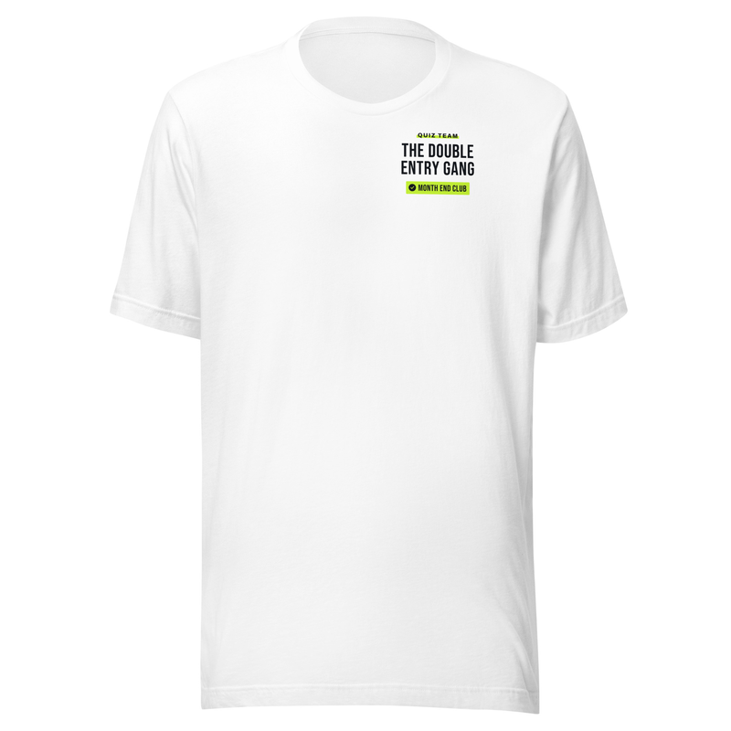 Pub Quiz Team Tee in White – The Double Entry Gang
