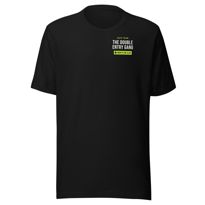 Pub Quiz Team Tee in Black – The Double Entry Gang