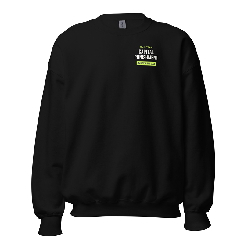 Pub Quiz Team Sweatshirt – Black – Capital Punishment