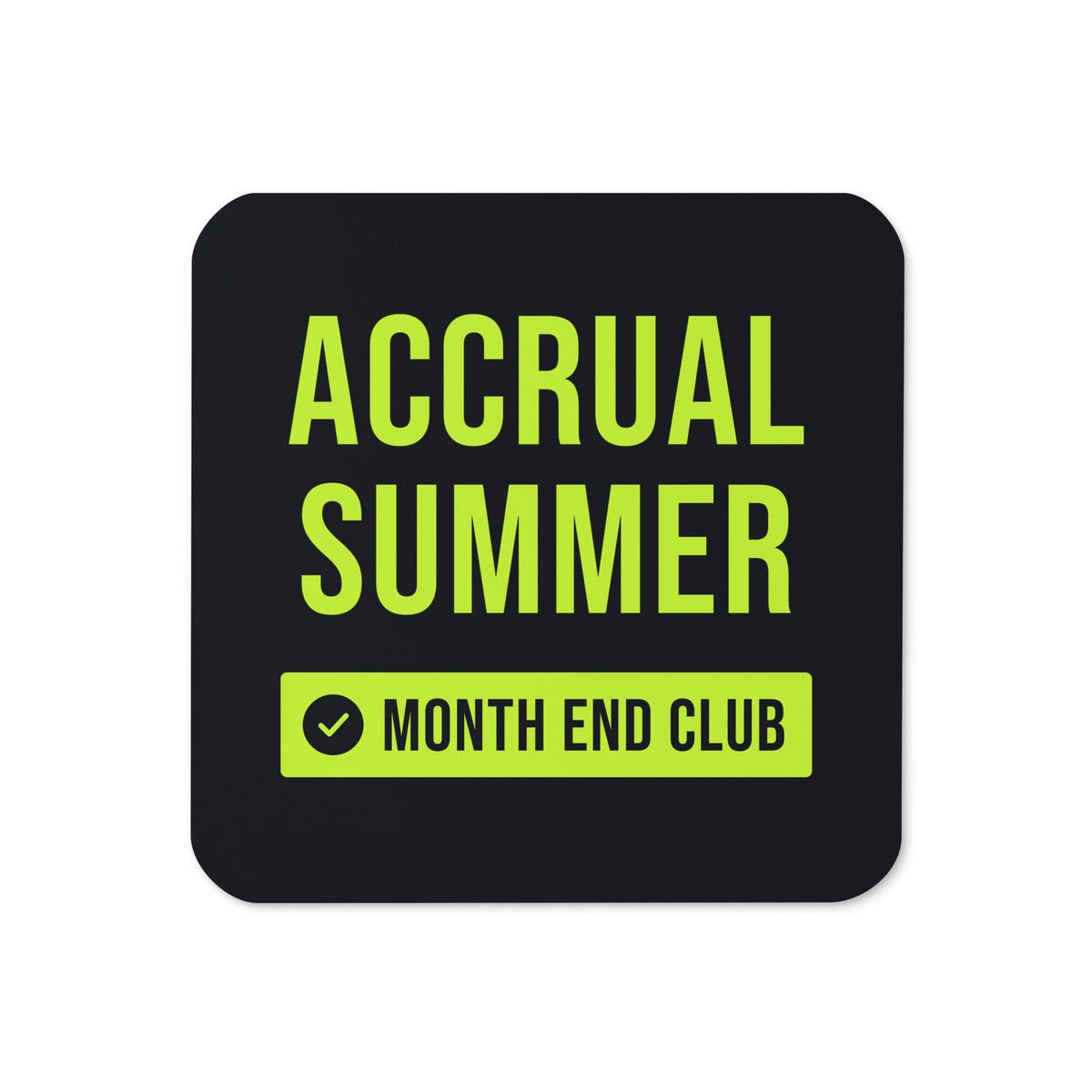 Accrual Summer Coaster – Black