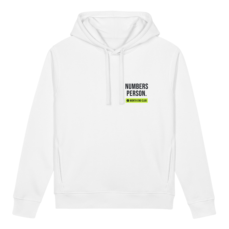 Numbers Person Hoodie – White