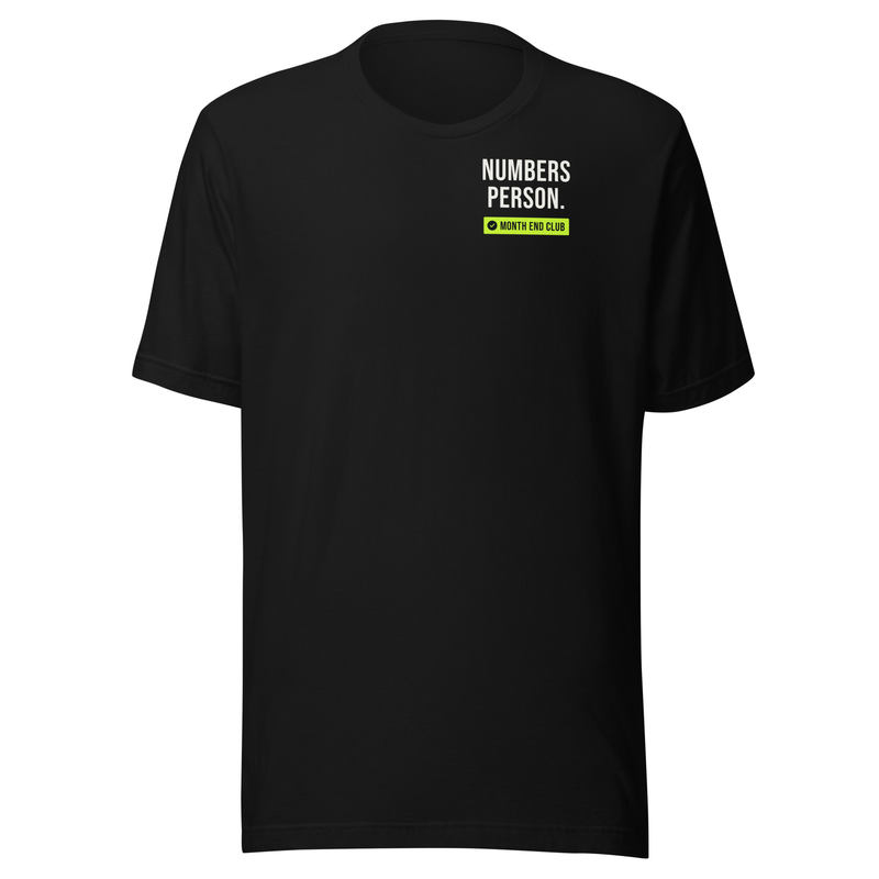 Numbers Person Tee in Black