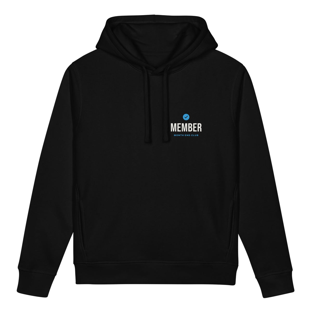 Member Hoodie – Black, blue print