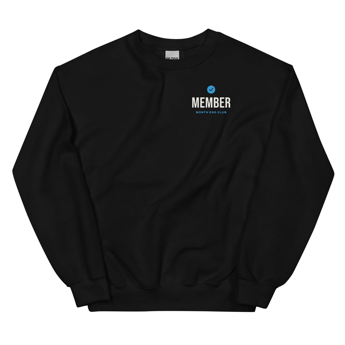 Member Sweatshirt – Black, blue print