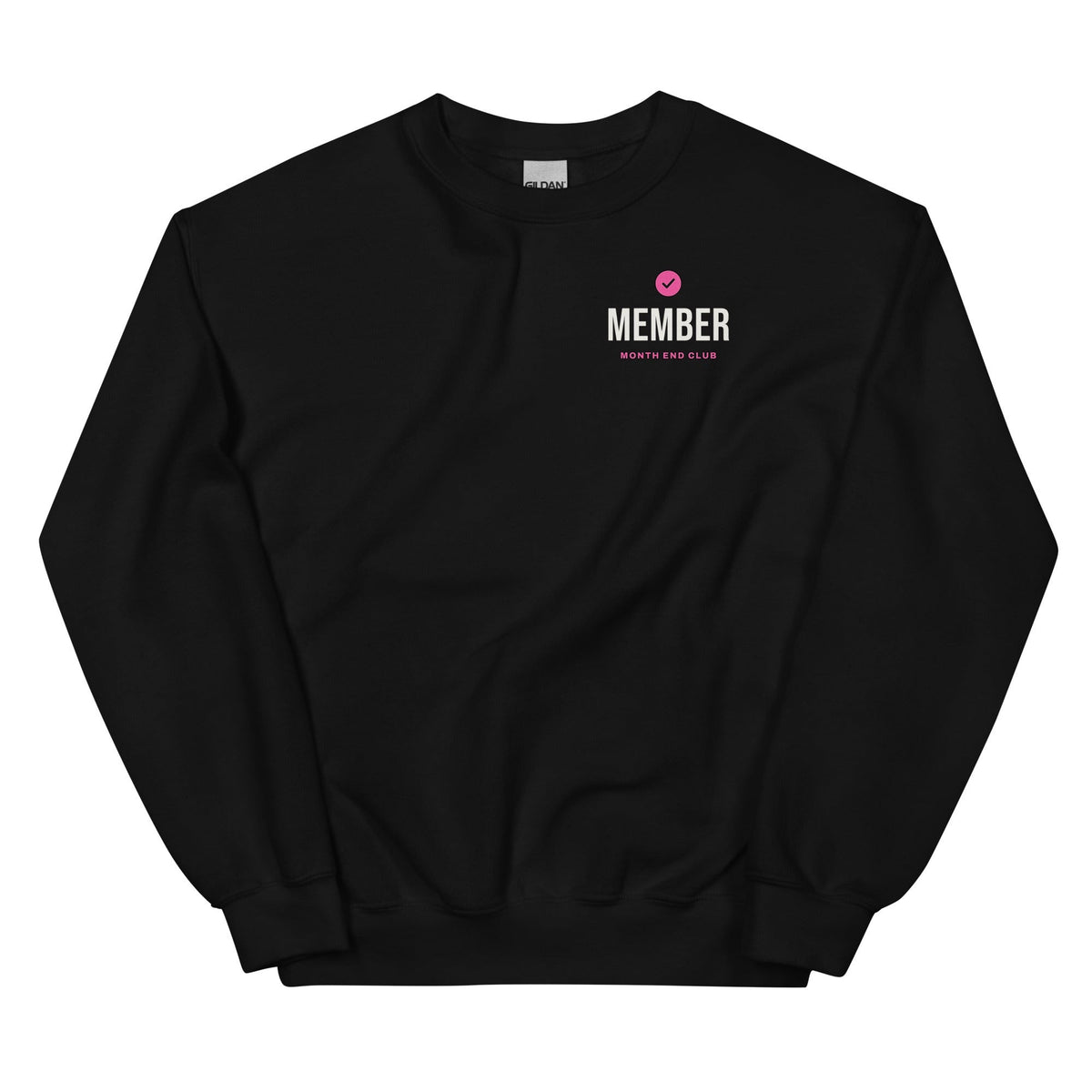 Member Sweatshirt – Black, pink print