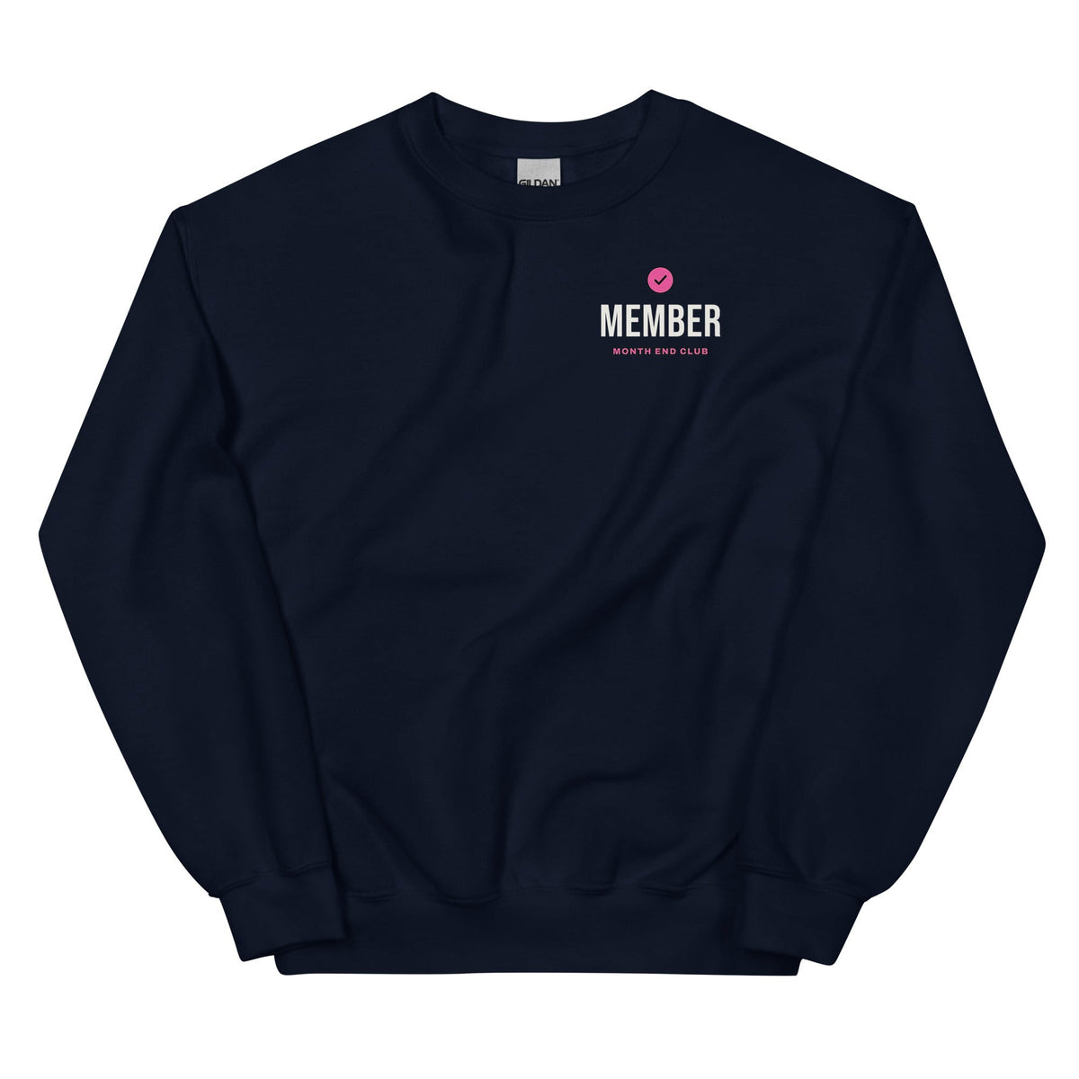 Member Sweatshirt – Navy, pink print