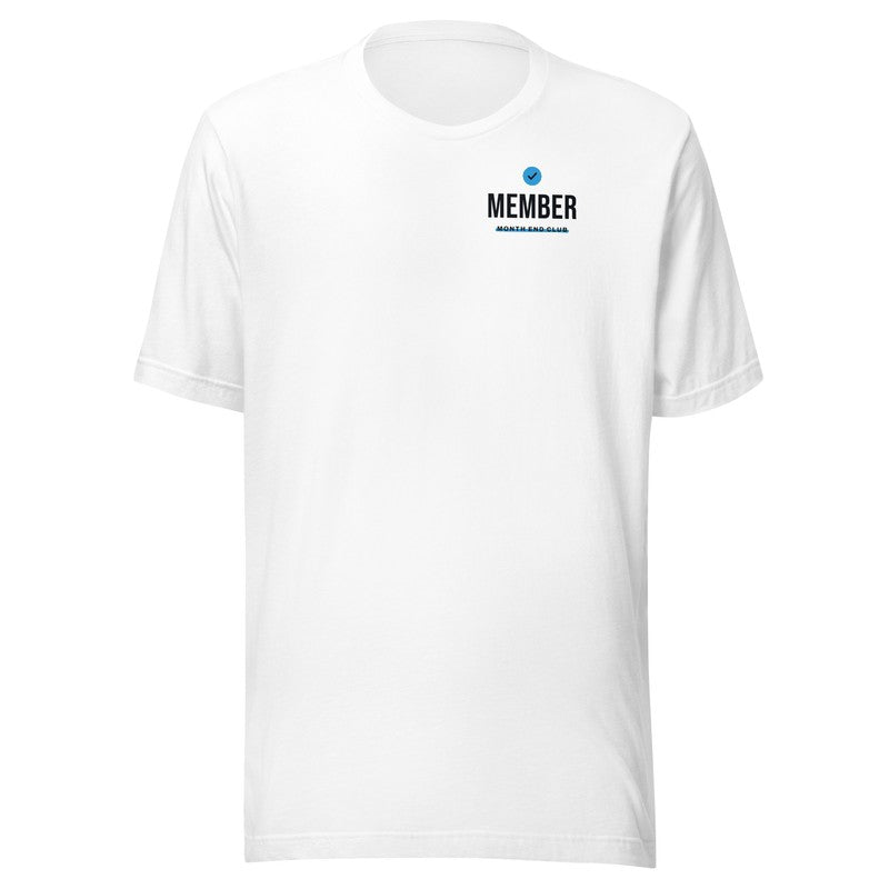 Member Tee – White, blue print