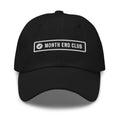 Month End Club Dad Hat – Black dad hat, embroidered logo