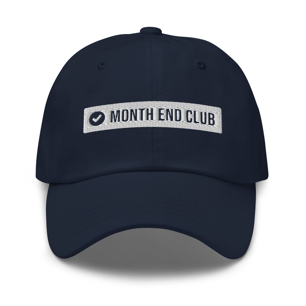 Embroidered Logo Dad Hat – Navy, front