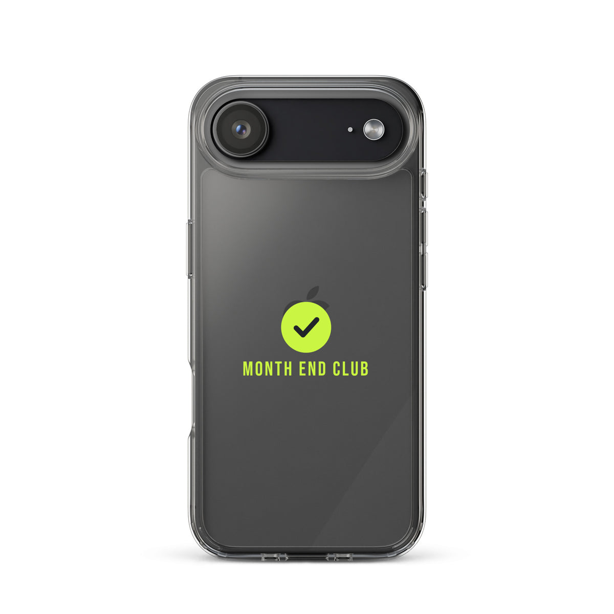 Month End Club Tick Clear iPhone Case – Lime – iPhone 17 Air, clear