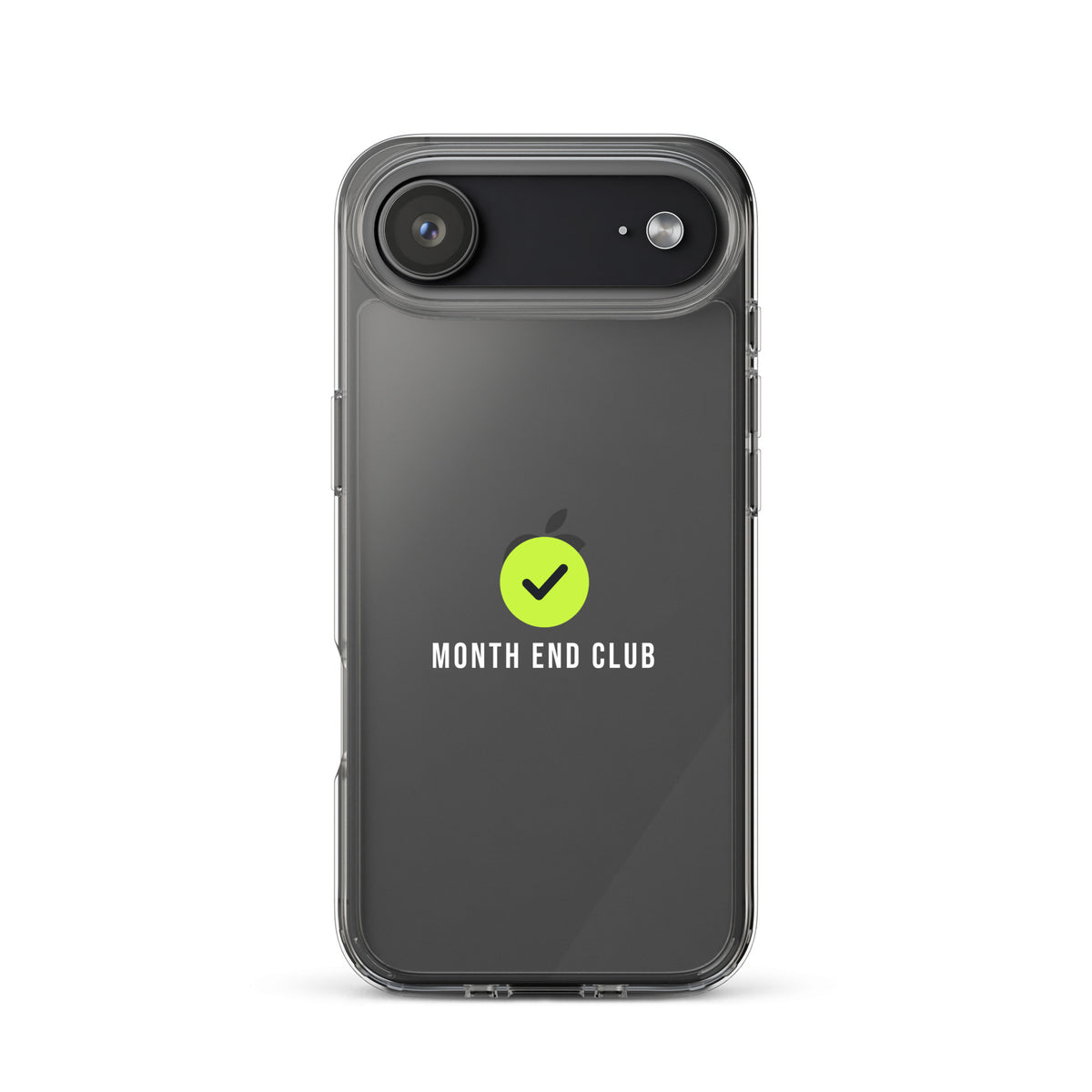 Month End Club Tick Clear iPhone Case – White – iPhone 17 Air, clear