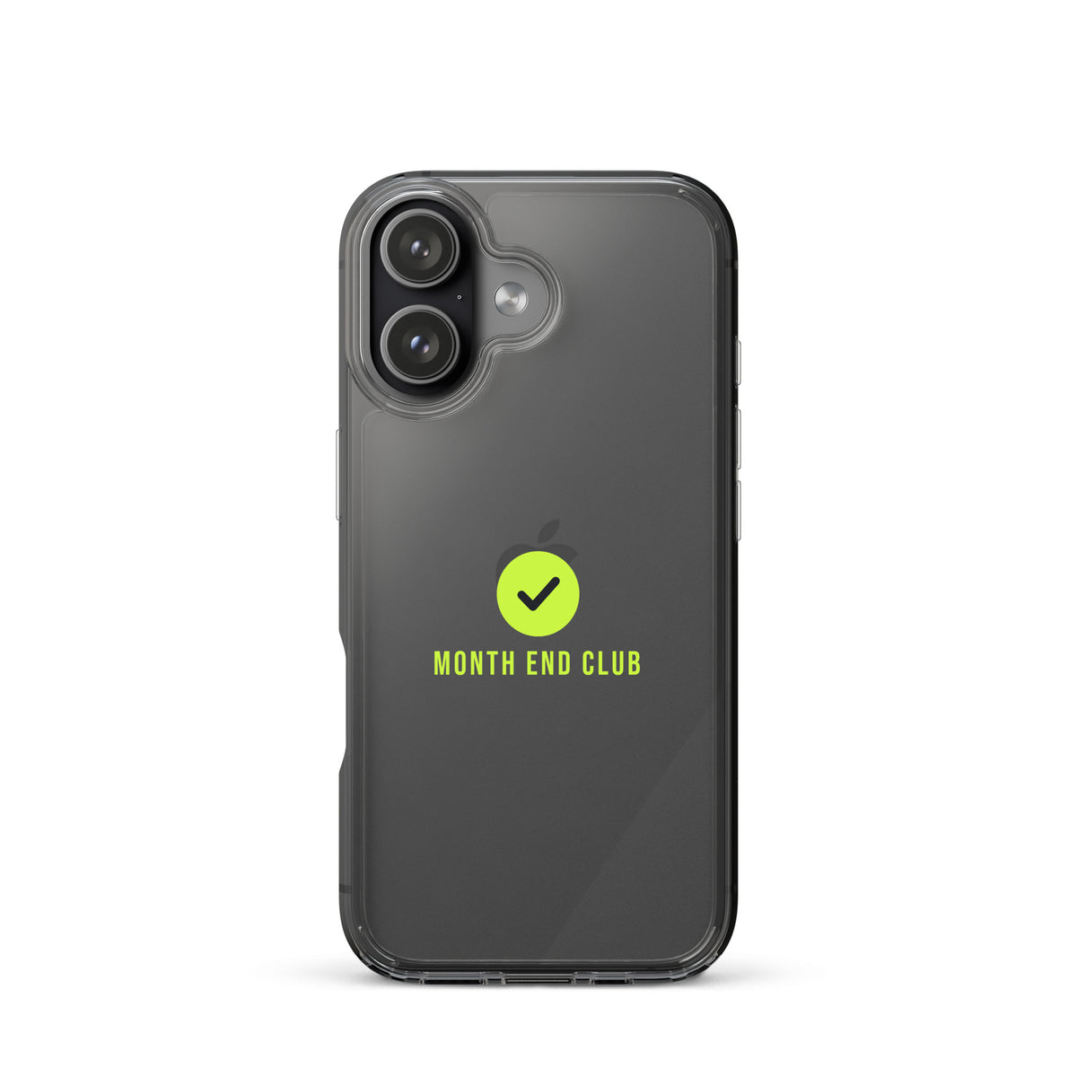 Month End Club Tick Clear iPhone Case – Lime – iPhone 17, clear