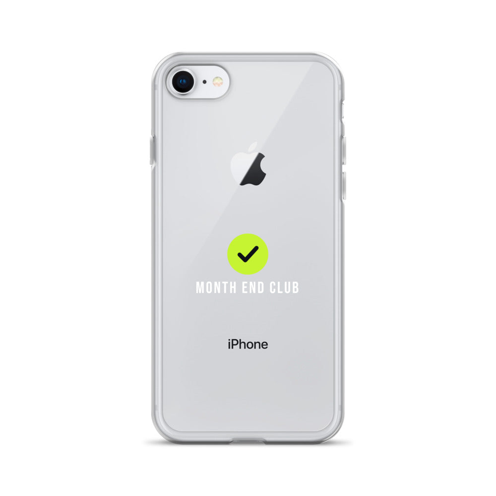 Month End Club Tick Clear iPhone Case – White – iPhone 7/8, clear