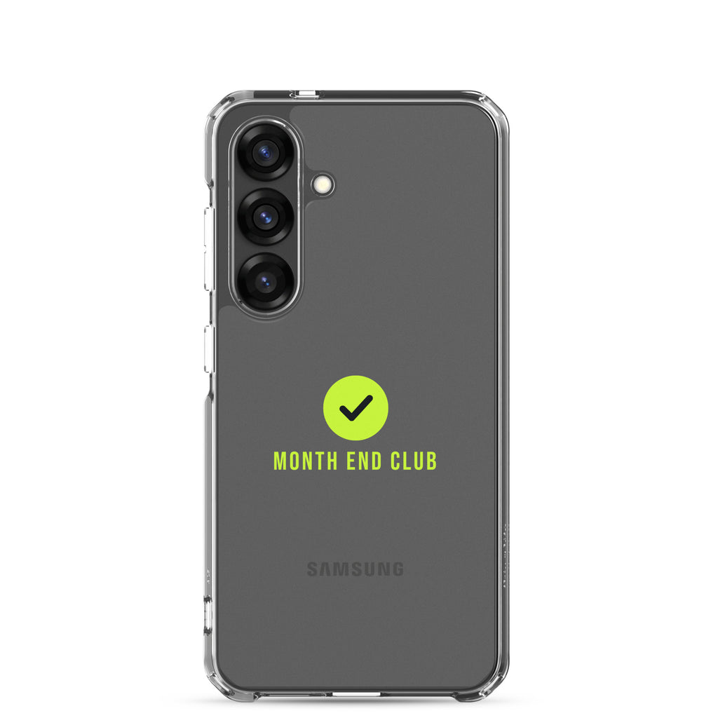 Month End Club Tick Clear Samsung Case – Lime – Samsung Galaxy S25, clear