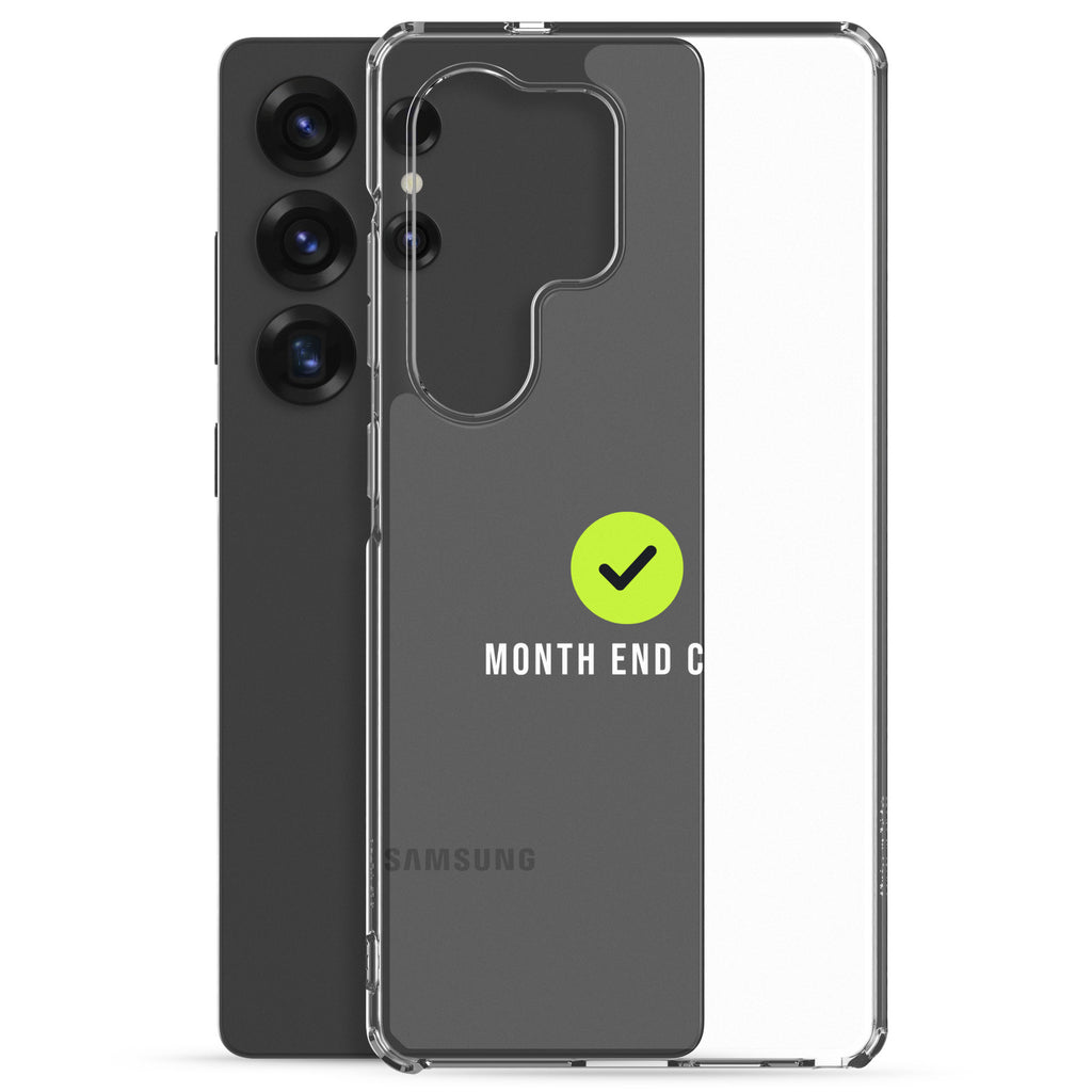 Month End Club Tick Clear Samsung Case – White – clear case
