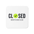 Closed Logo Coaster – White