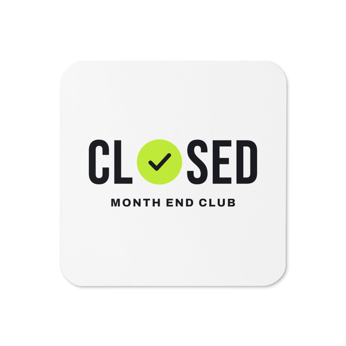 Closed Logo Coaster – White