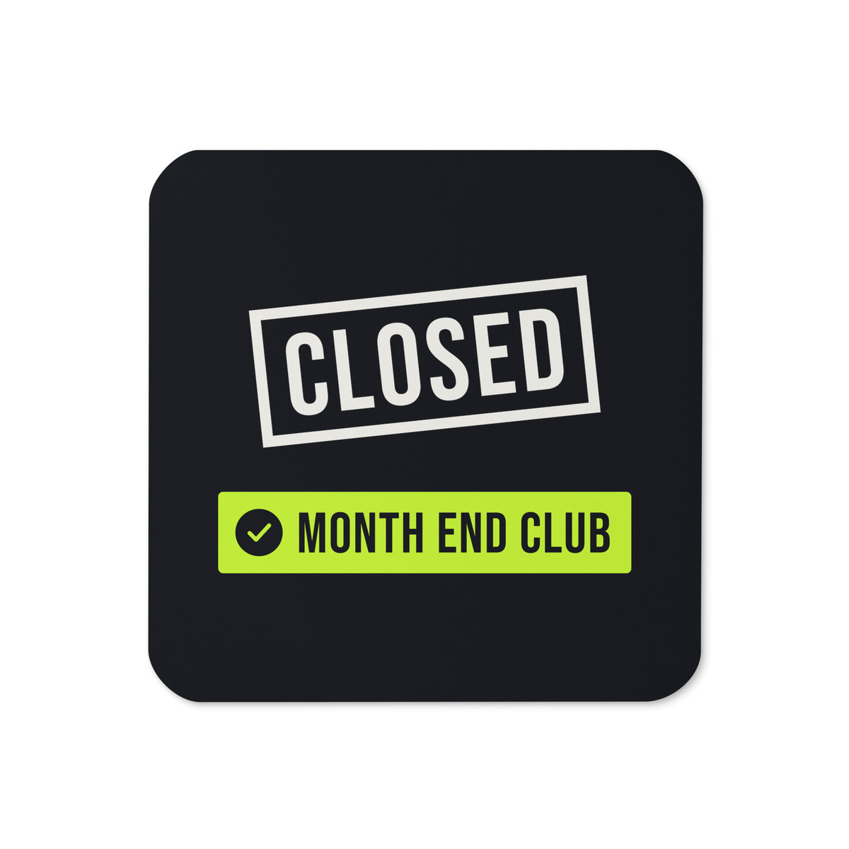 Closed Stamp Coaster – Black