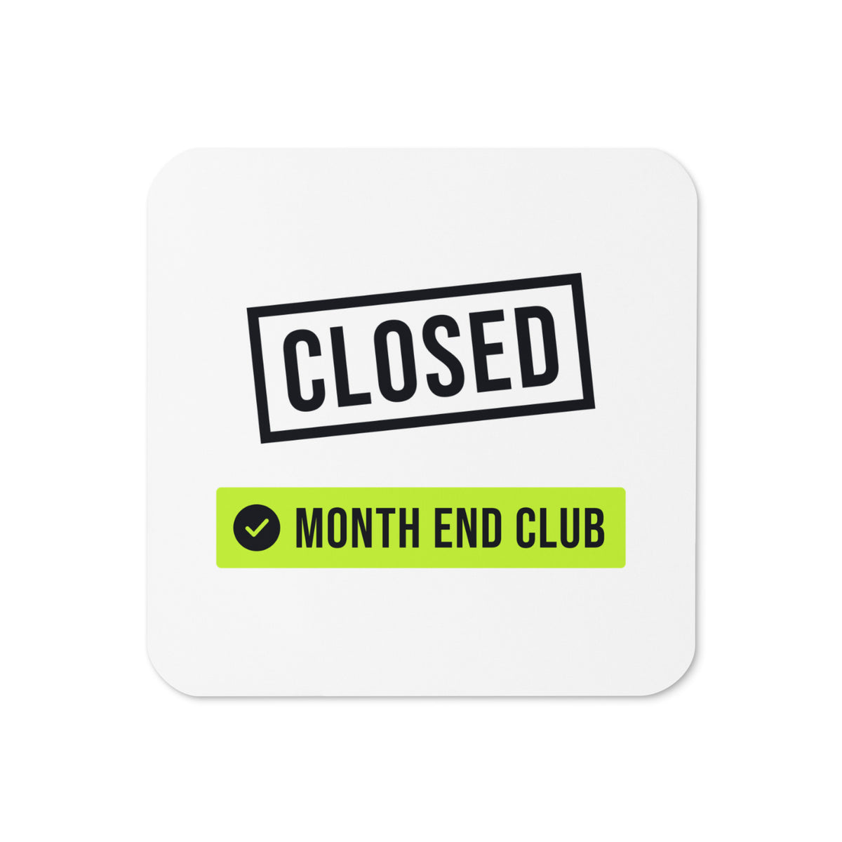 Closed Stamp Coaster – White