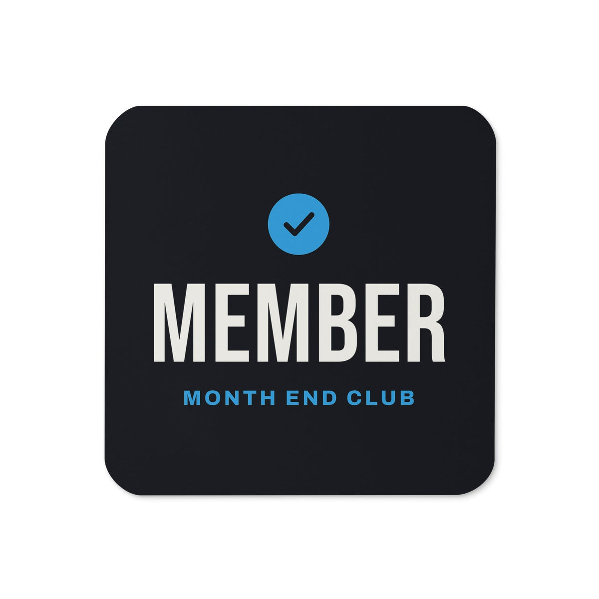 Member Coaster – Black, blue print