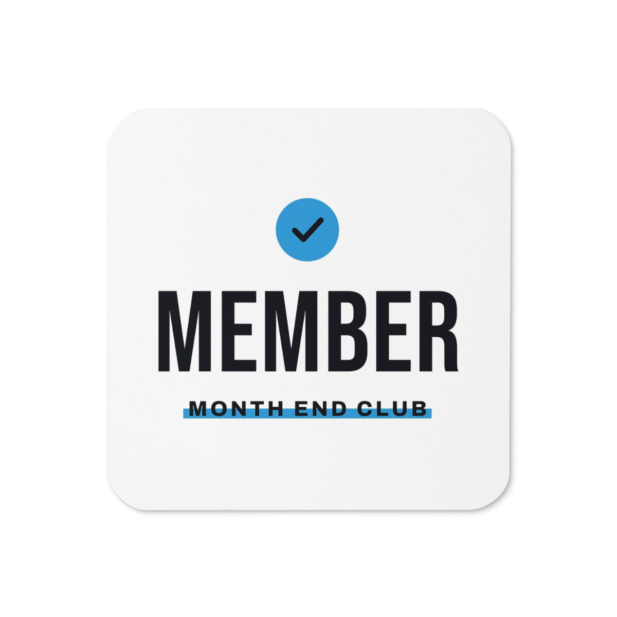 Member Coaster – White, blue print