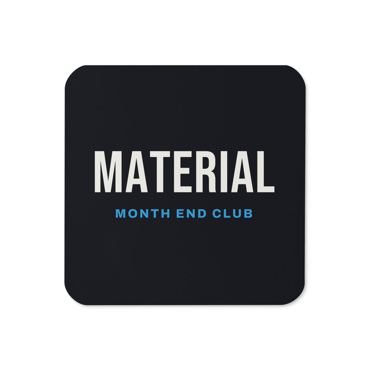 Material Coaster – Black, blue print