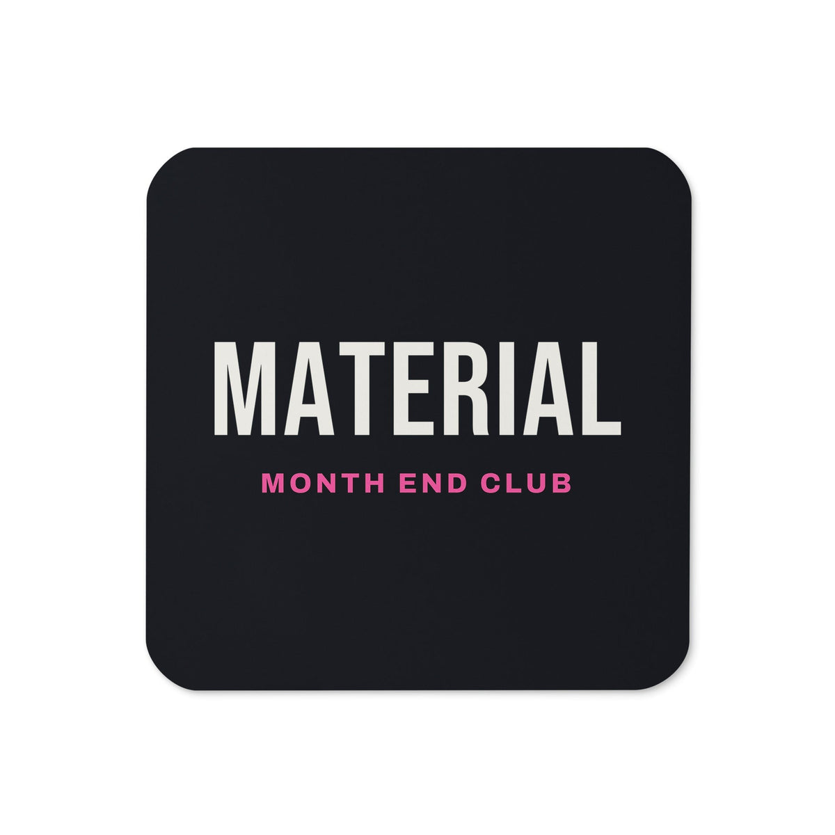 Material Coaster – Black, pink print