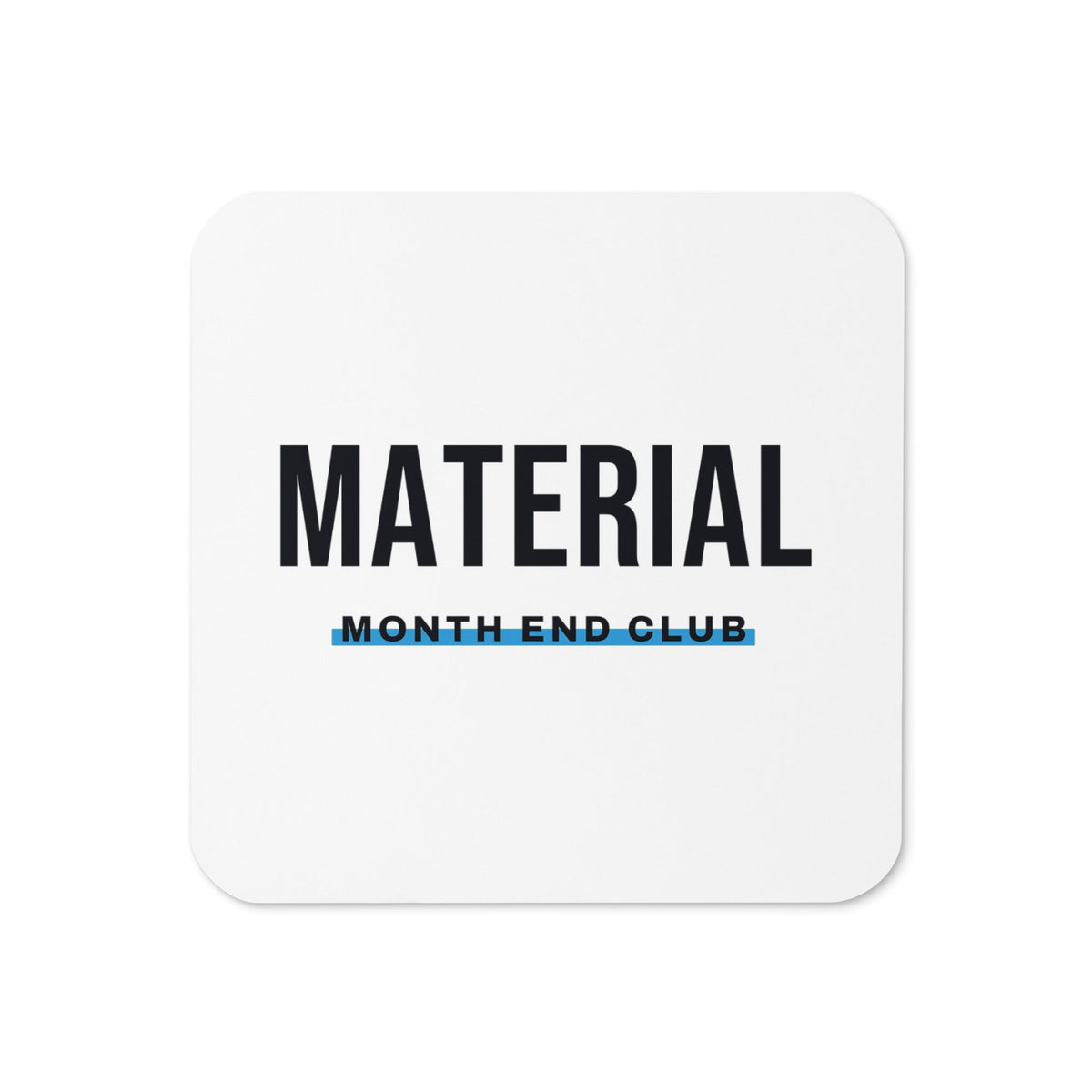 Material Coaster – White, blue print