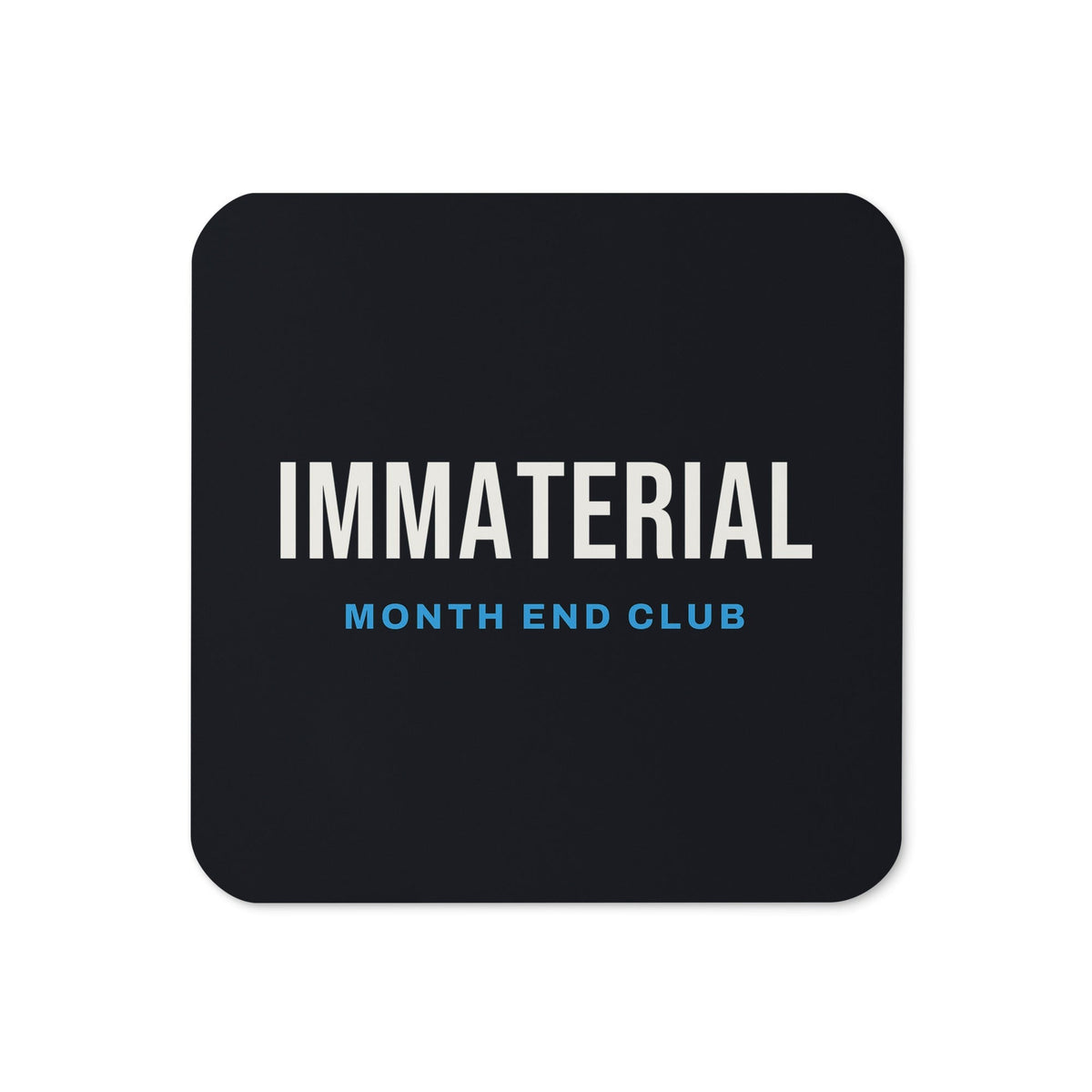 Immaterial Coaster – Black, blue print