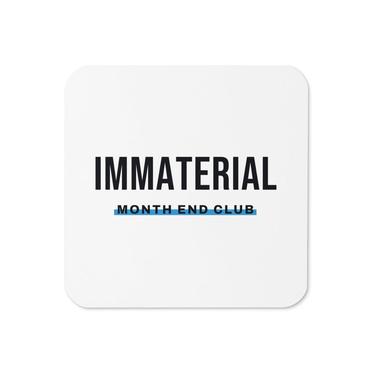 Immaterial Coaster – White, blue print