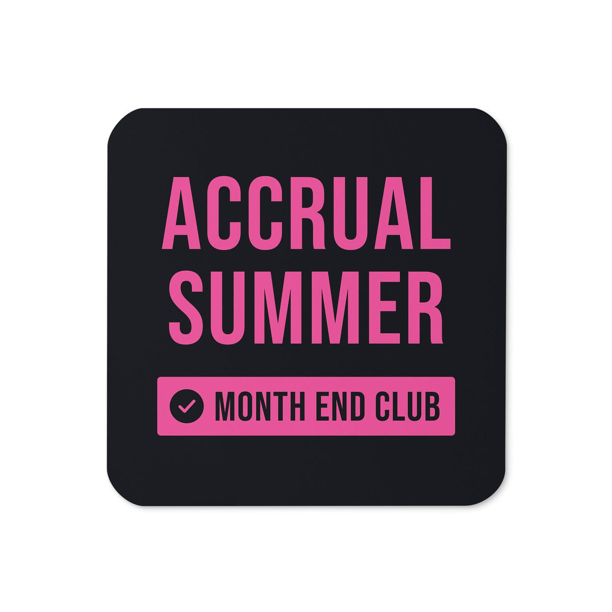 Accrual Summer Coaster – Black, pink print