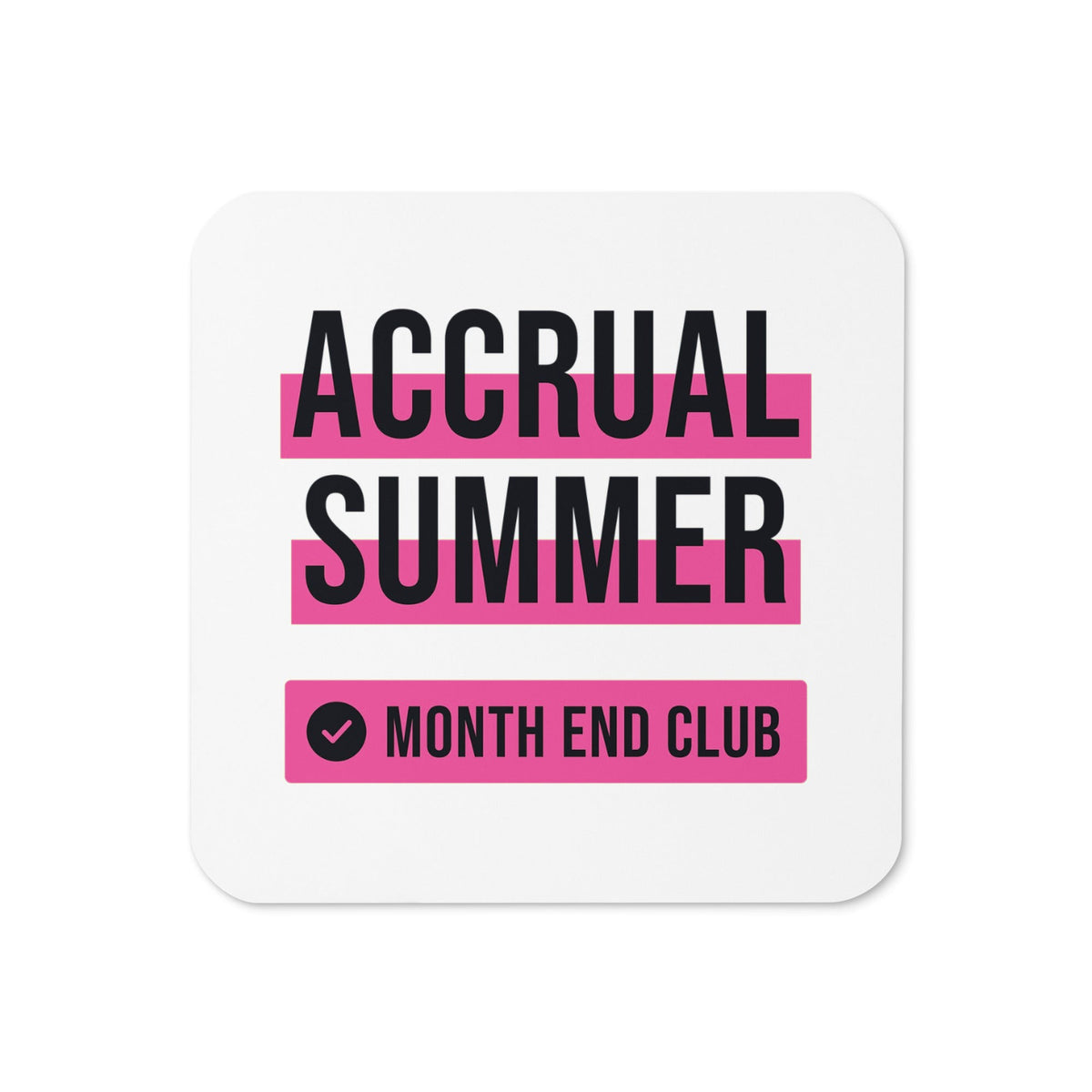 Accrual Summer Coaster – White, pink print