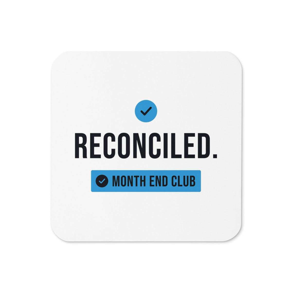 Reconciled Coaster – White, blue print