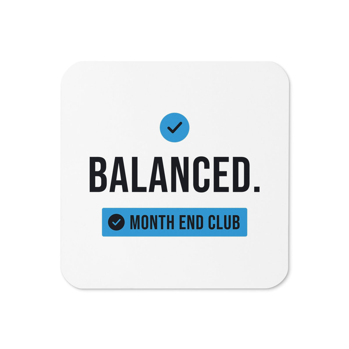 Balanced Coaster – White, blue print