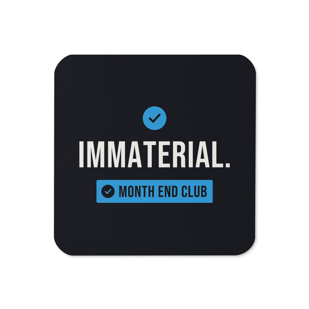 Immaterial Tick Coaster – Black, blue print