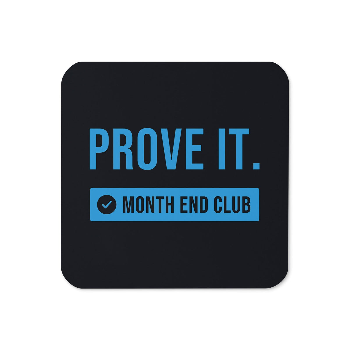 Prove It Coaster – Black, blue print