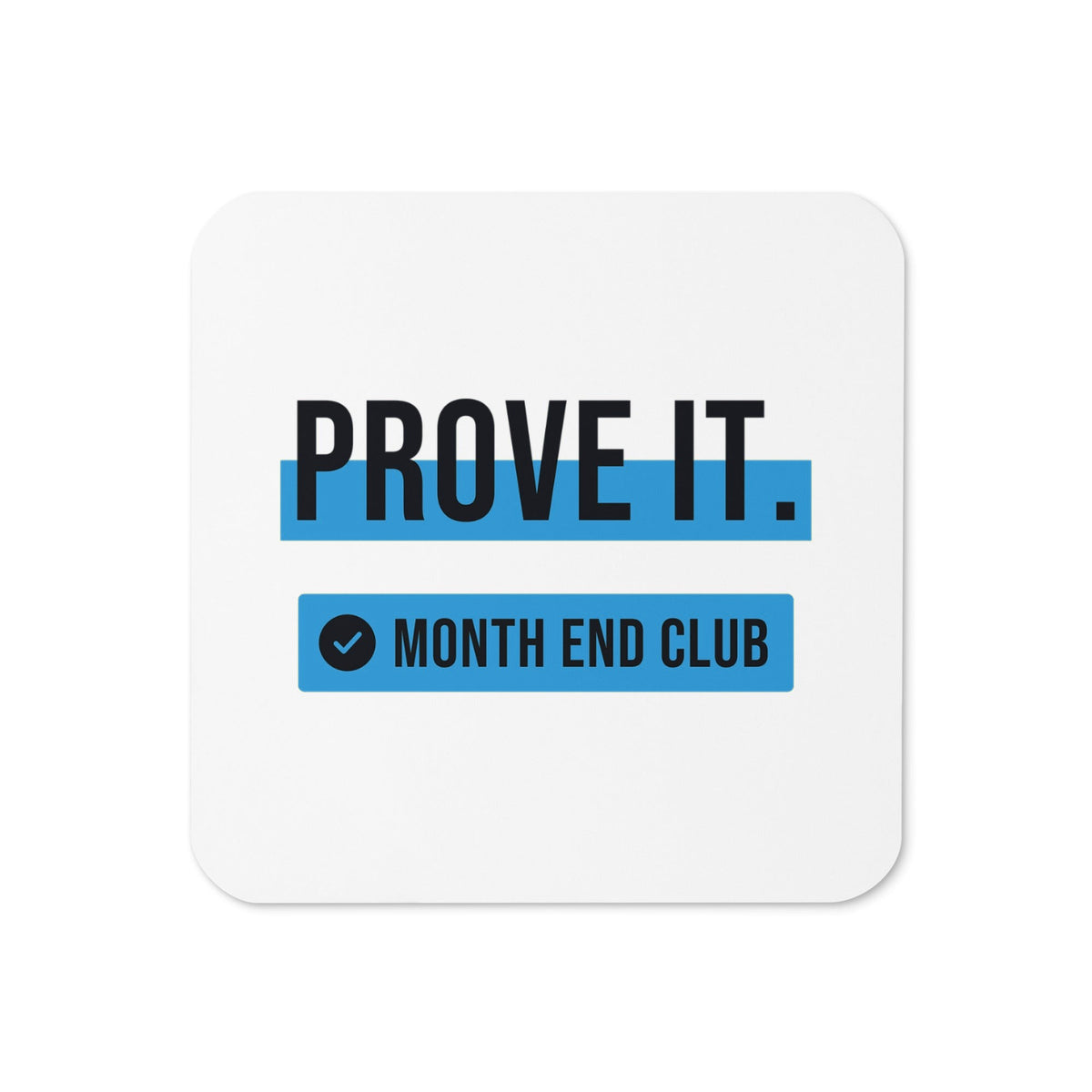 Prove It Coaster – White, blue print