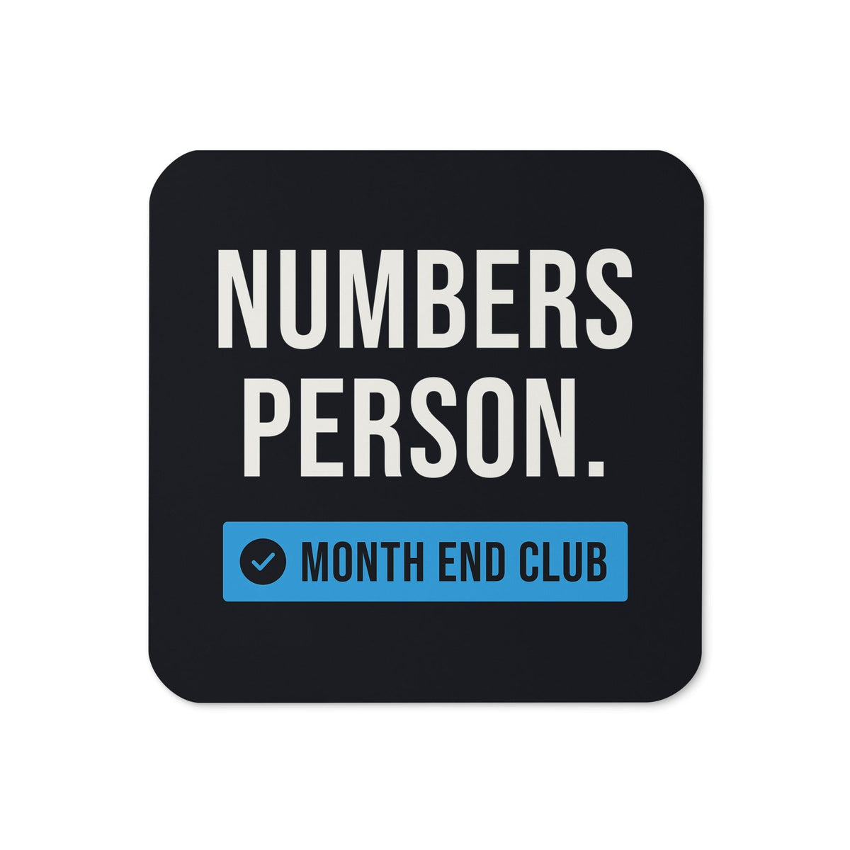 Numbers Person Coaster – Black, blue print