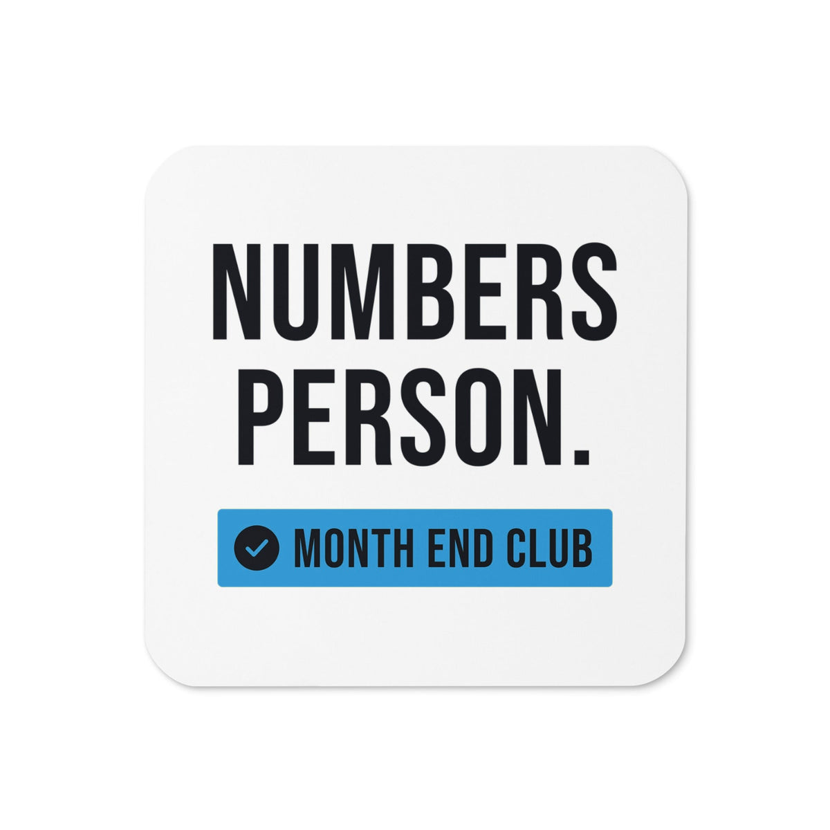 Numbers Person Coaster – White, blue print