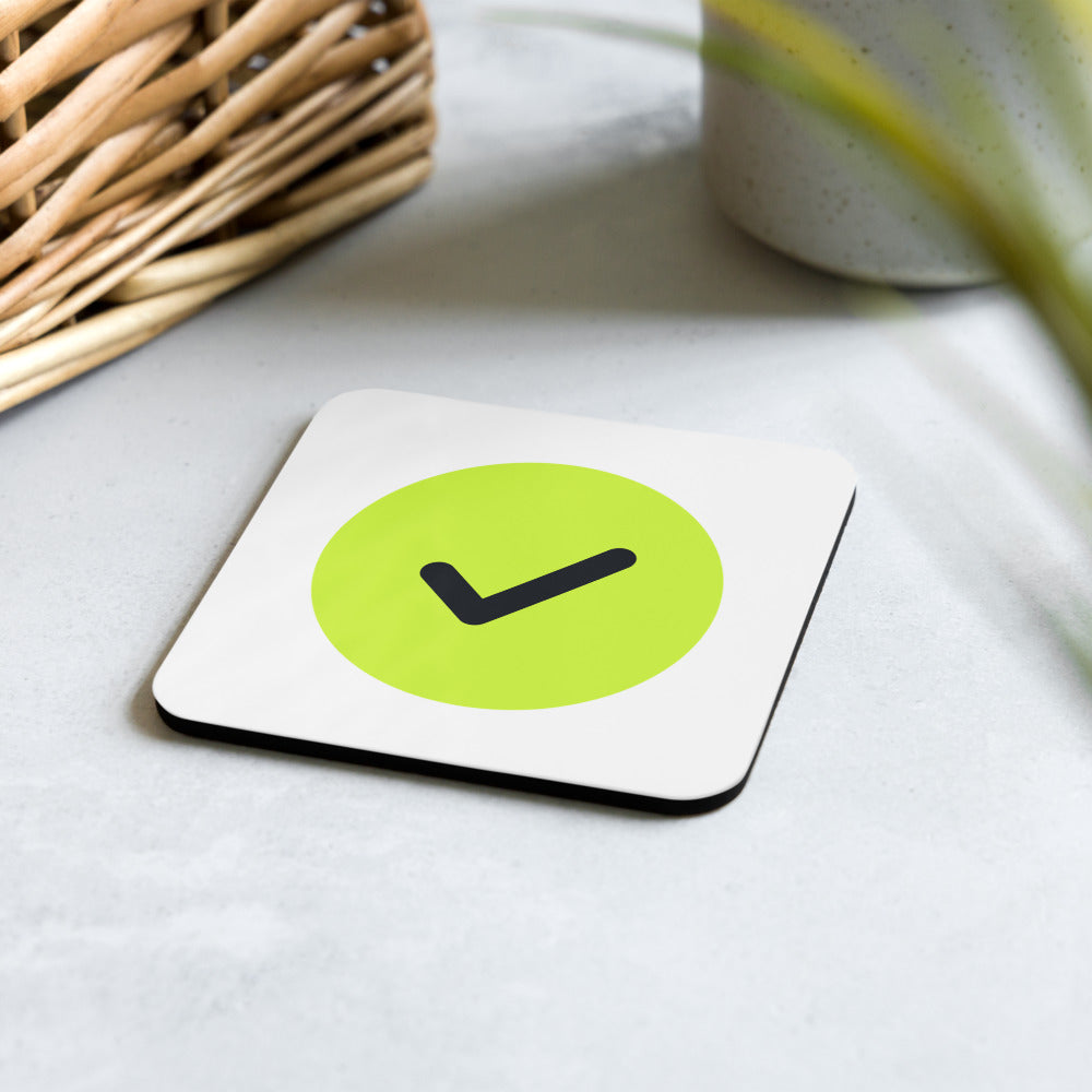 Month End Club Tick Coaster – in use