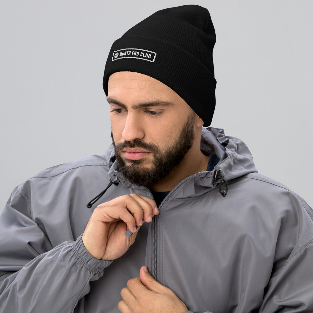 Month End Club Beanie – worn