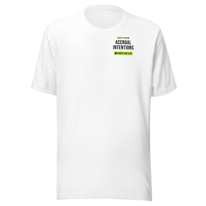 Pub Quiz Team Tee in White – Accrual Intentions