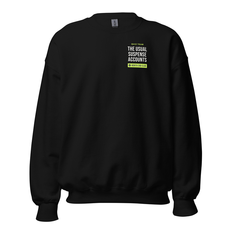 Pub Quiz Team Sweatshirt – Black – The Usual Suspense Accounts