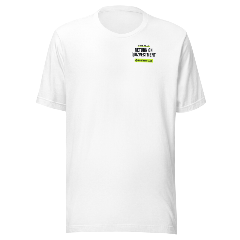 Pub Quiz Team Tee in White – Return On Quizvestment